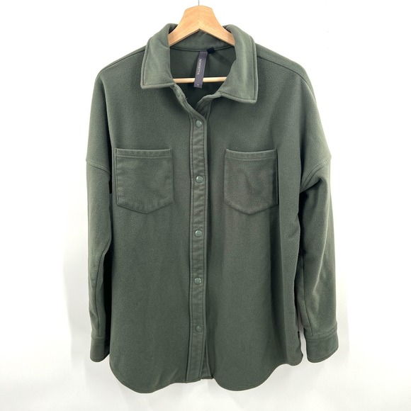 Mondetta oversized snap front shirt sage green outdoor gorpcore hiking work M - Picture 2 of 13